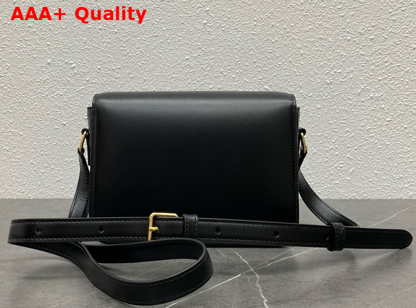 Celine Teen Triomphe Bag in Black Shiny Calfskin Replica