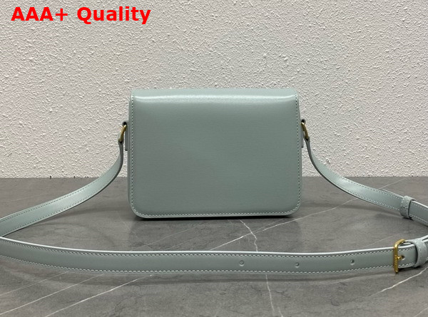 Celine Teen Triomphe Bag in Light Blue Shiny Calfskin Replica