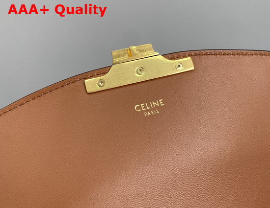 Celine Teen Triomphe Bag in Triomphe Canvas and Calfskin White Replica