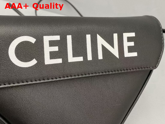 Celine Triangle Bag in Smooth Calfskin with the Dancing Kid Print Black Replica