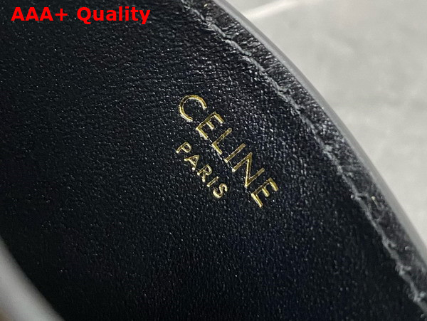 Celine Triomphe Card Holder in Black Shiny Calfskin Replica