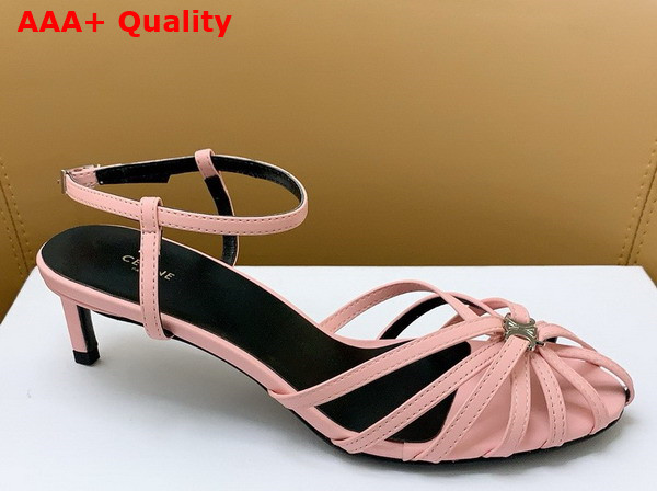 Celine Triomphe Sandal in Pink Lambskin Replica