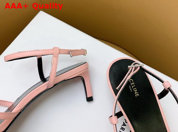 Celine Triomphe Sandal in Pink Lambskin Replica