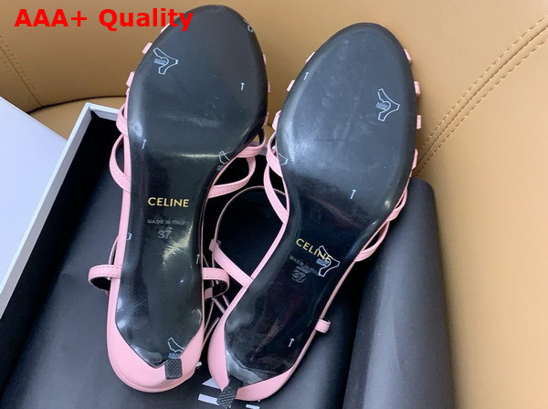 Celine Triomphe Sandal in Pink Lambskin Replica