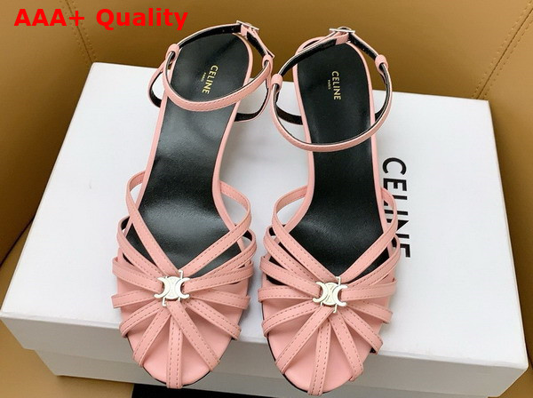 Celine Triomphe Sandal in Pink Lambskin Replica