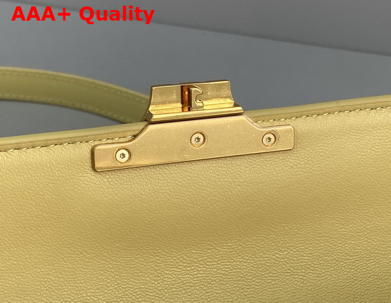 Celine Triomphe Shoulder Bag in Shiny Calfskin Papyrus Replica