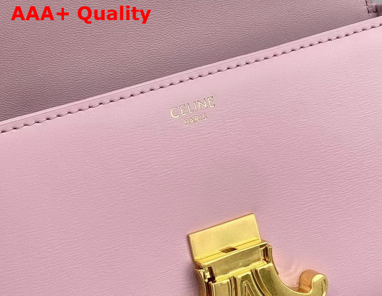 Celine Triomphe Shoulder Bag in Shiny Calfskin Rose Quartz Replica