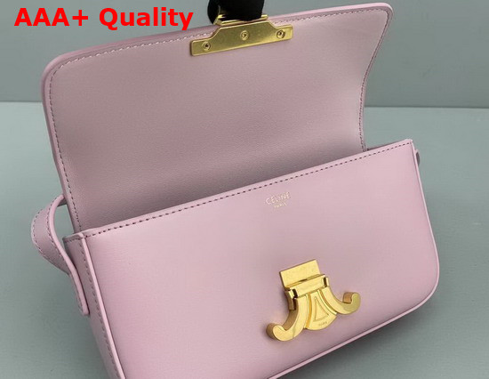 Celine Triomphe Shoulder Bag in Shiny Calfskin Rose Quartz Replica