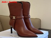 Celine Verneuil Triomphe Harness Low Boot in Tan Calfskin Replica