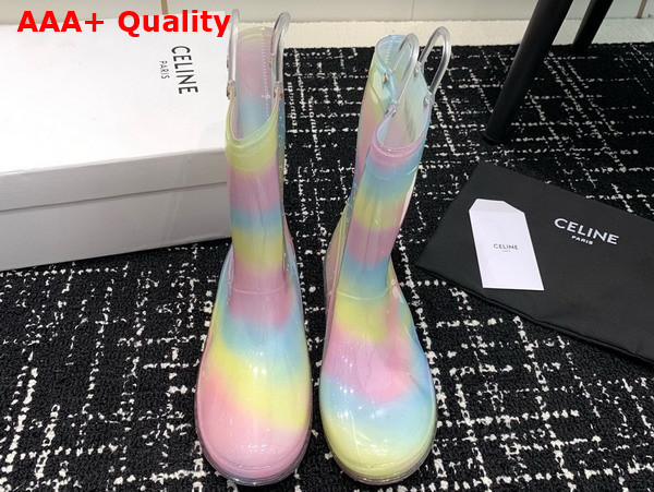 Celine Women Rain Boot in Multicolor TPU Replica