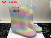 Celine Women Rain Boot in Multicolor TPU Replica