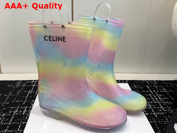 Celine Women Rain Boot in Multicolor TPU Replica