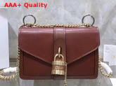 Chloe Aby Chain Shoulder Bag in Brown Goatskin Replica