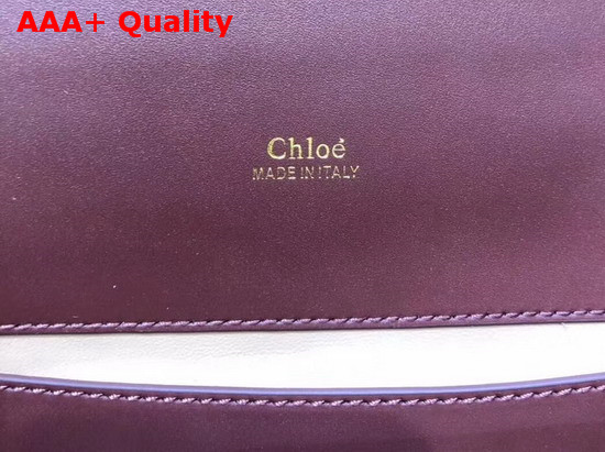 Chloe Aby Chain Shoulder Bag in Burgundy Goatskin Replica