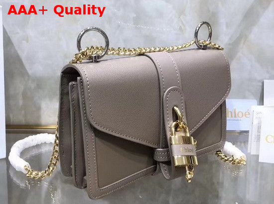 Chloe Aby Chain Shoulder Bag in Motty Grey Goatskin Replica