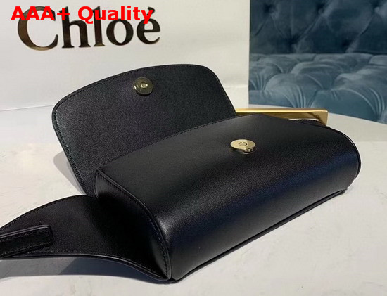 Chloe C Belt Bag in Shiny and Suede Calfskin Black Replica