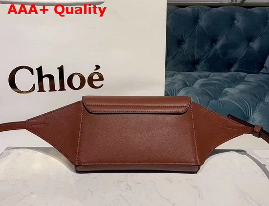 Chloe C Belt Bag in Shiny and Suede Calfskin Sepia Brown Replica