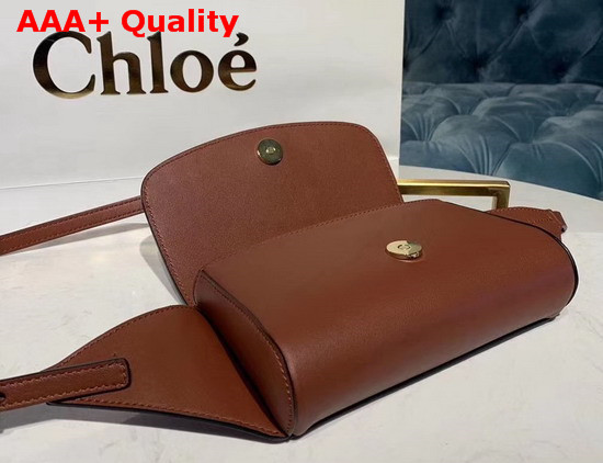 Chloe C Belt Bag in Shiny and Suede Calfskin Sepia Brown Replica