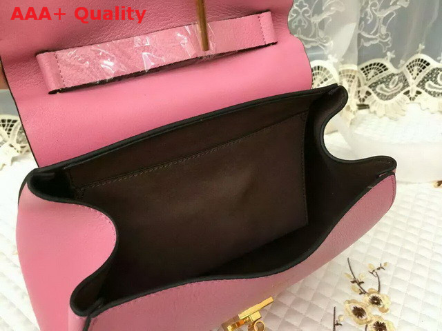 Chloe Drew Bag In Grained Leather Pink Replica