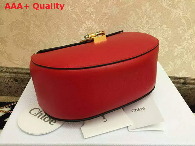 Chloe Drew Bag In Red Grained Leather Replica