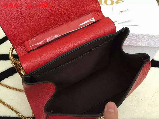 Chloe Drew Bag In Red Grained Leather Replica