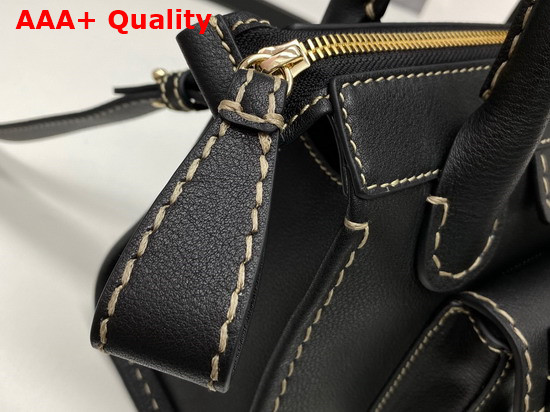 Chloe Edith Mini Bag in Buffalo Leather Black Replica