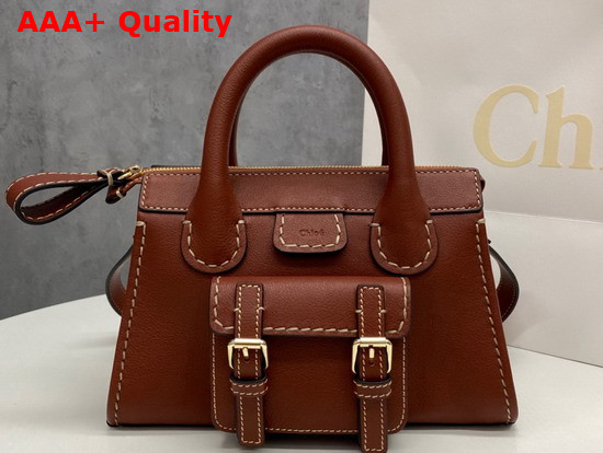 Chloe Edith Mini Bag in Buffalo Leather Sepia Brown Replica