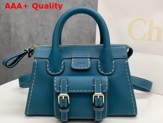 Chloe Edith Mini Bag in Steel Blue Buffalo Leather Replica