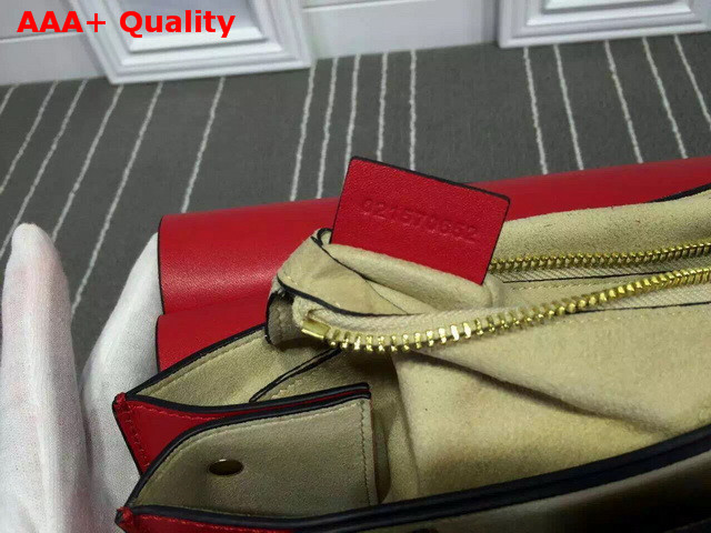 Chloe Faye Bag In Red Smooth Calfskin And Suede Calfskin Replica