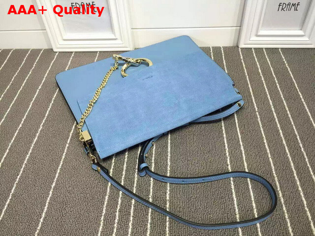 Chloe Faye Bag In Suede Calfskin And Smooth Calfskin Cloudy Blue Replica