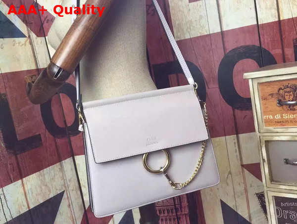 Chloe Faye Bag in Light Grey Smooth Calfskin Replica