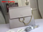 Chloe Faye Bag in Light Grey Smooth Calfskin Replica