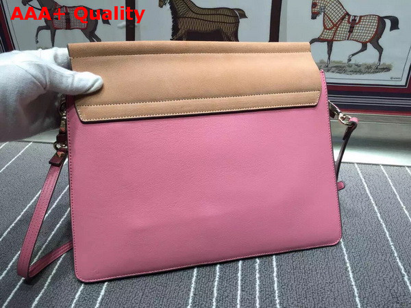 Chloe Faye Bag in Pink Smooth Calfskin and Suede Calfskin Replica