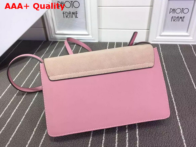 Chloe Faye Small Bag in Pink Smooth Calfskin and Suede Calfskin Replica