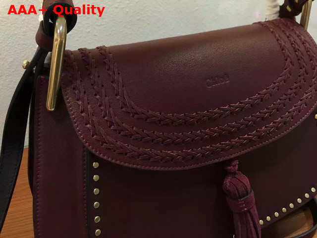 Chloe Hudson Large Bag In Oxblood Calfskin Replica