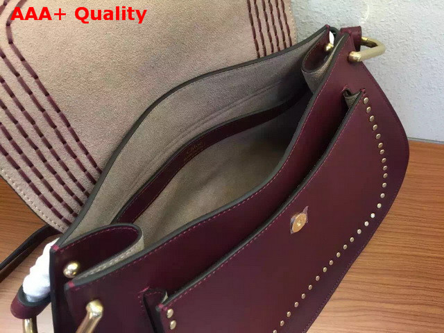 Chloe Hudson Large Bag In Oxblood Calfskin Replica