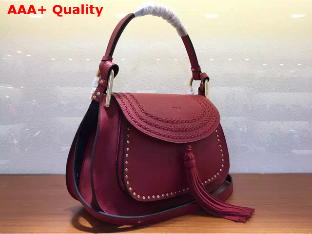 Chloe Hudson Large Bag in Red Smooth Calfskin Replica