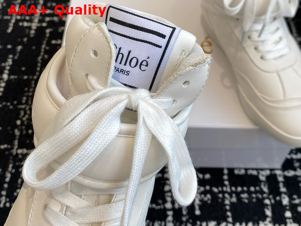 Chloe Kick High Top Sneaker in White Calfskin Replica