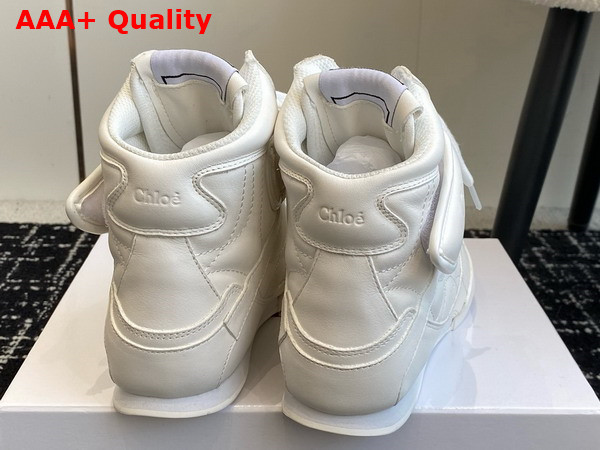 Chloe Kick High Top Sneaker in White Calfskin Replica