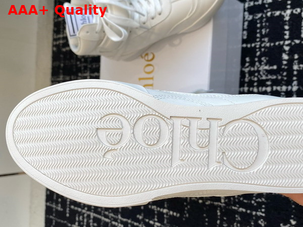 Chloe Kick High Top Sneaker in White Calfskin Replica