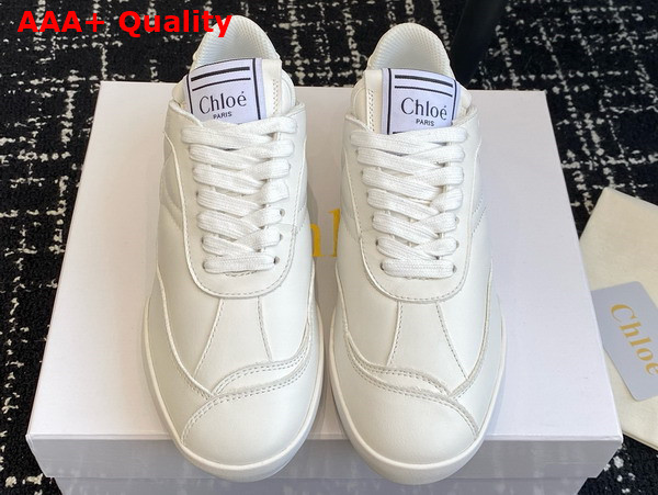 Chloe Kick Sneaker in White Calfskin Replica