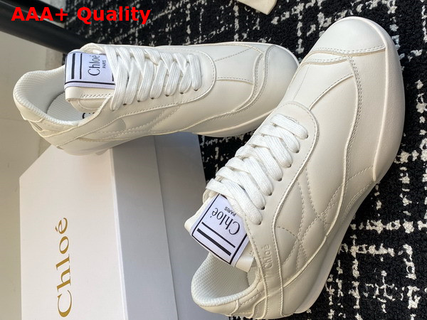 Chloe Kick Sneaker in White Calfskin Replica