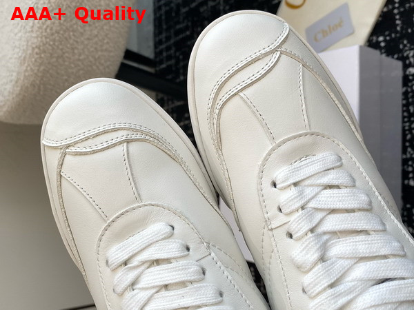 Chloe Kick Sneaker in White Calfskin Replica