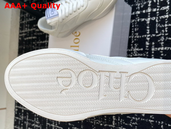 Chloe Kick Sneaker in White Calfskin Replica