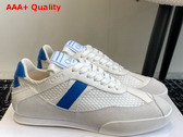 Chloe Kick Sneaker in White and Blue Calfskin and Suede Cowhide Replica