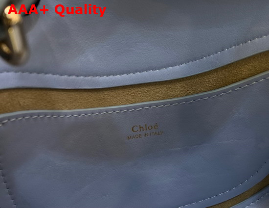 Chloe Kiss Small Purse in Gentle Blue Small Grain Calfskin Replica