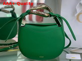 Chloe Kiss Small Purse in Green Small Grain Calfskin Replica