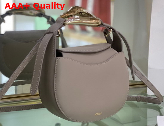 Chloe Kiss Small Purse in Motty Gray Small Grain Calfskin Replica