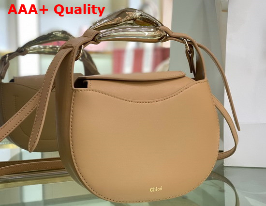 Chloe Kiss Small Purse in Sandy Beige Small Grain Calfskin Replica