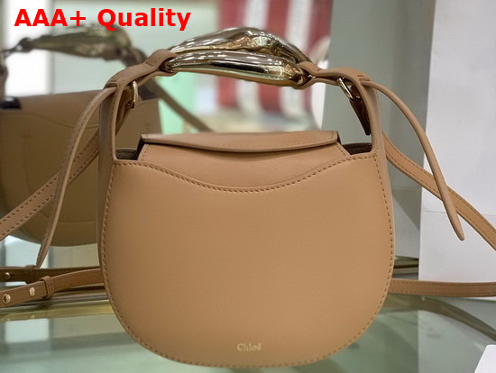 Chloe Kiss Small Purse in Sandy Beige Small Grain Calfskin Replica